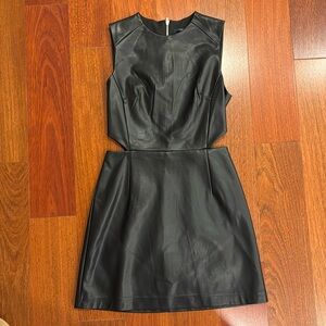 French Connection Leather Cutout Dress